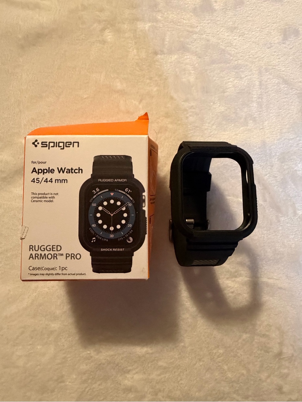 Spigen Rugged Armor Pro Case for Apple Watch 45/44mm - Black